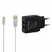 Адаптер сетевой micro cable KONI STRONG K2 2USB 2.1A набор с кабелем микро-юсб черный