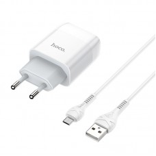 Набор зарядный с кабелем Hoco Micro-USB Glorious C73A белый 6931474713063