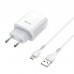 Набор зарядный с кабелем Hoco Micro-USB Glorious C73A белый 6931474713063