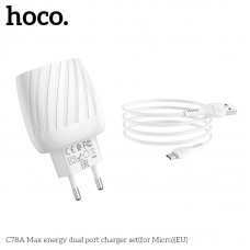 Блок сетевой адаптер питания HOCO Micro USB Cable Max energy C78A