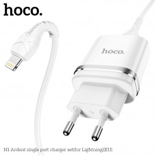 Адаптер сетевой HOCO Lightning Cable Ardent charger set N1 набор белый 6931474730947