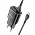 Адаптер сетевой HOCO Lightning Cable Star round dual port charger set C88A 2USB  черный