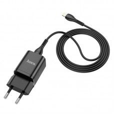 Адаптер сетевой HOCO Type-C to Lightning cable Rigorous charger set N19 черные