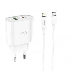 Адаптер сетевой HOCO Type-C to Lightning Cable Lineal C95A набор с кабелем белый