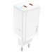 Блок питания зарядное HOCO Starlight N23 2 usb-c 45w белый