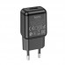 Зарядный блок - адаптер сетевой HOCO single port charger C96A 1USB 2.1A черный