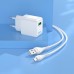 Комплект зарядный блок и кабель HOCO Proton C98A Micro USB Cable 1USB 18W белый