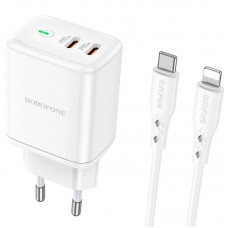 Зарядное устройство BOROFONE Type-C to Lightning  Reacher BN9 2Type-C 35W белое