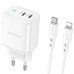Зарядное устройство BOROFONE Type-C to Lightning  Reacher BN9 2Type-C 35W белое