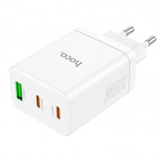 Зарядное устройство 3 порта юсб HOCO Start three-port charger N33 35W Адаптер сетевой блок белый