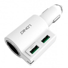 Адаптер автомобильный Ldnio CM10 - 2 выхода USB 4.2 ампера белый