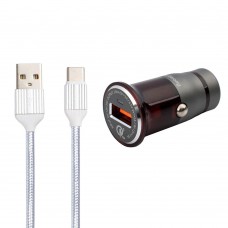 Адаптер автомобильный KONI STRONG Type-C Cable KS400QC |18W, 1USB, QC3.0|