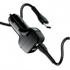 Набор автомобильный адаптер и кабель HOCO Type-C Cable Leader Z36 2USB черный