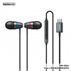 Наушники REMAX RM-660a Metal Wired Earphone for Music & Call Type-C