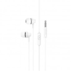Наушники BOROFONE Singer universal earphones with microphone BM74 1.2m, Hi-Fi, HD Mic белые