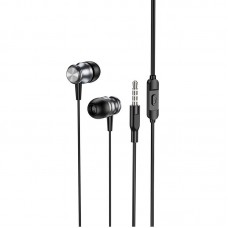 Наушники BOROFONE Platinum metal universal earphones with microphone BM75 1.2m Hi-Fi  черные