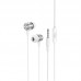 Наушники BOROFONE Platinum metal universal earphones with microphone BM75 белые