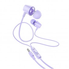 Наушники HOCO Discoverer universal earphones with mic M107 фиолетовые