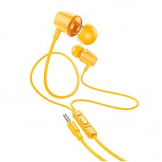 Наушники стерео с микрофоном HOCO M107 Discoverer universal earphones with mic желтые