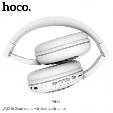 Наушники Bluetooth HOCO Brilliant Sound W23 с MicroSD / AUX белые