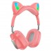 Наушники HOCO Skill cat ear BT headphones ESD13 с ушками розовые