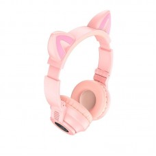 Наушники Borofone Cat ear BT headphones BO18 розовые