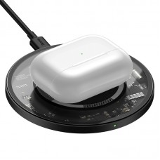 Зврядка Qi BASEUS Simple Magnetic Wireless Charger (набор для IP12) 15W (WXJK-E01) черный