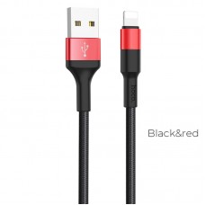 Кабель HOCO X26 Xpress USB-A - Lightning черно красный 6957531080190