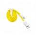 Кабель Lightning Hoco Waffle flat UPL18 плоский 1.2m желтый