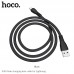 Кабель HOCO Lightning TPE Flat Noah X40  1m  черный