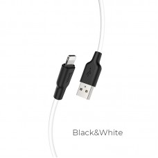 Кабель HOCO Lightning Silicone X21 Plus 2 метра силиконовый белый