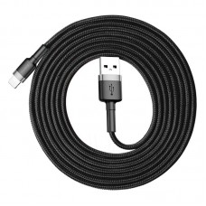 Кабель BASEUS cafule USB - Lightning 2 метра (CALKLF-CG1) черно серый
