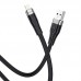 Кабель силиконовый эластичный HOCO X53 Lightning Angel silicone charging 1 метр черный