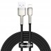 Кабель BASEUS Lightning Cafule Series Metal Data Cable 2 метра 2.4A (CALJK-B01) черный