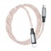 Кабель прозрачный светящийся HOCO U112 Shine Type-C to Lightning серый