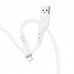 Кабель силиконовый HOCO Lightning Crystal color silicone charging data cable X97 белый