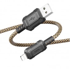 Кабель HOCO X94 Leader USB - Lightning усиленный нейлоновый 1m золотистый
