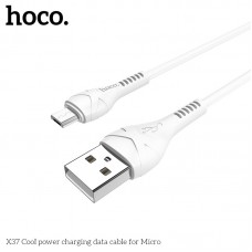 Кабель HOCO Micro USB Cool Power X37  1 метр белый недорогой