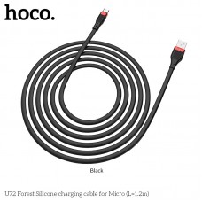 Кабель Hoco Micro USB Forest Silicone U72 черный 1.2m