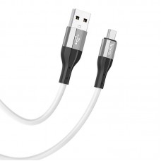Кабель HOCO Micro USB Creator silicone charging data cable X72 1м белый