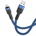 Кабель HOCO MicroUSB charging data cable U110 синий 1.2m