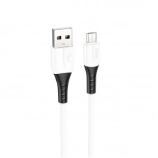 Кабель HOCO Micro USB silicone charging data cable X82  1 метр белый