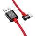 Кабель USAMS Type-C  Right-angle Smart Power Off US-SJ341 U13 120 см красный