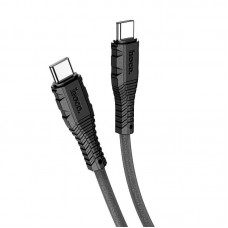 Кабель HOCO Type-C to Type-C Nano silicone charging data cable X67 1.2m 60W 5A черный
