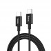 Кабель Hoco X23 Skilled charging data cable Type-C to Type-C 3 ампера черный 1м