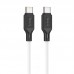 Кабель HOCO Type-C to Type-C Cool silicone charging data cable X90 1m 60W белый