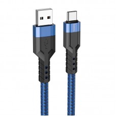 Кабель HOCO Type-C - USB U110 1.2m  3A синий 6931474770615