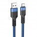 Кабель HOCO Type-C - USB U110 1.2m  3A синий 6931474770615
