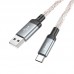 Кабель HOCO Shine U112 с подсветкой RGB - USB - Type-C 1m