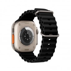 Ремешок HOCO iWatch WA12 marine double buckle silicone strap для часов 42 / 44 / 45 / 49mm черный